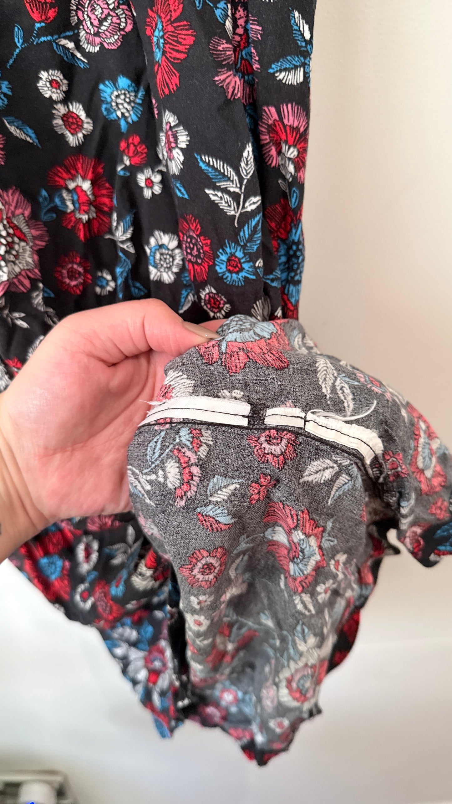 Yessica Size U/Arm to U/Arm 46cm Floral Print A Line Dress