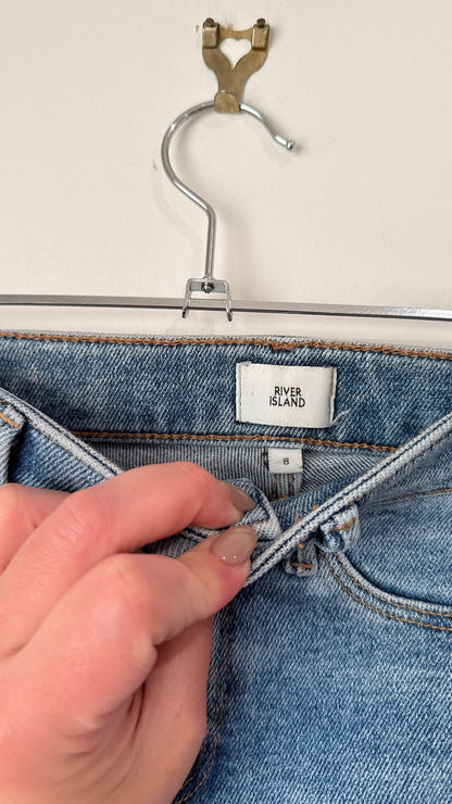 River Island Size UK 8R Distressed Skinny Jeans