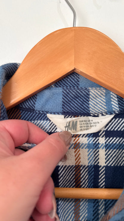 H&M Youth Size 152 Plaid Flannel Shirt