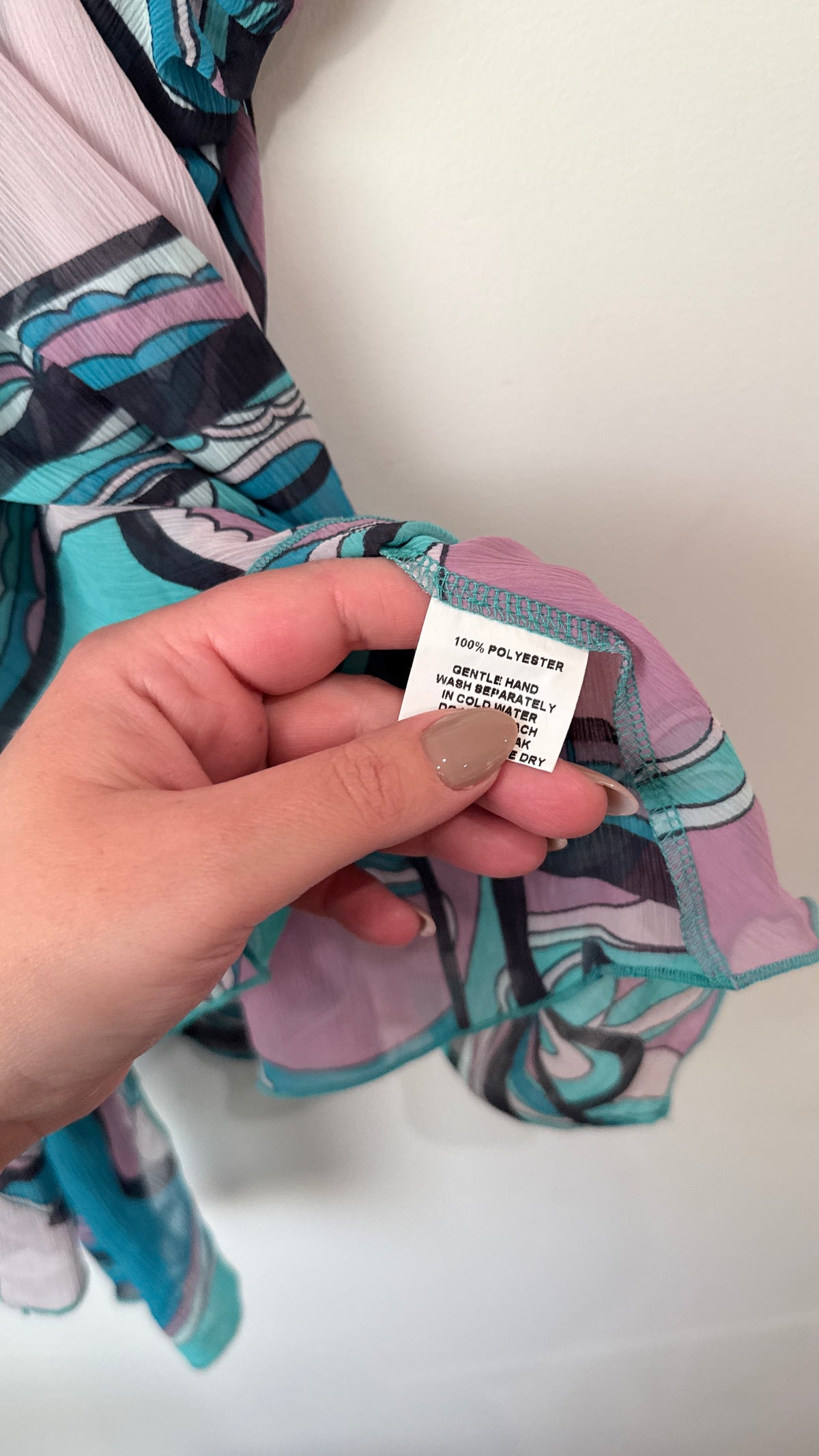 Max Size M Abstract Print Tie Front Cami Top