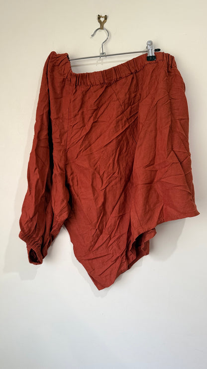 Decjuba Size L Off Shoulder Linen Blend Top