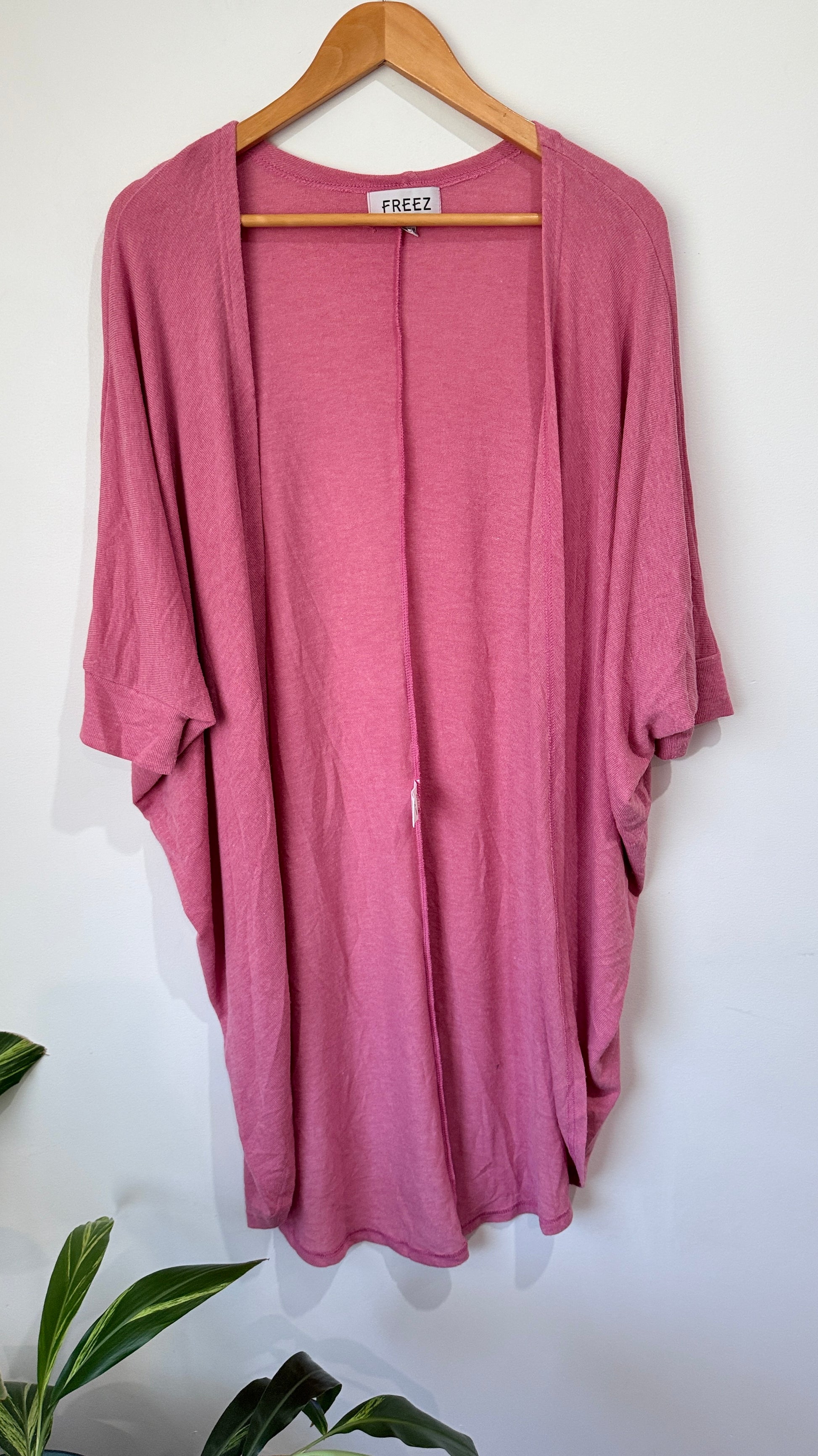 Freez Size L/XL Long Open Cardigan