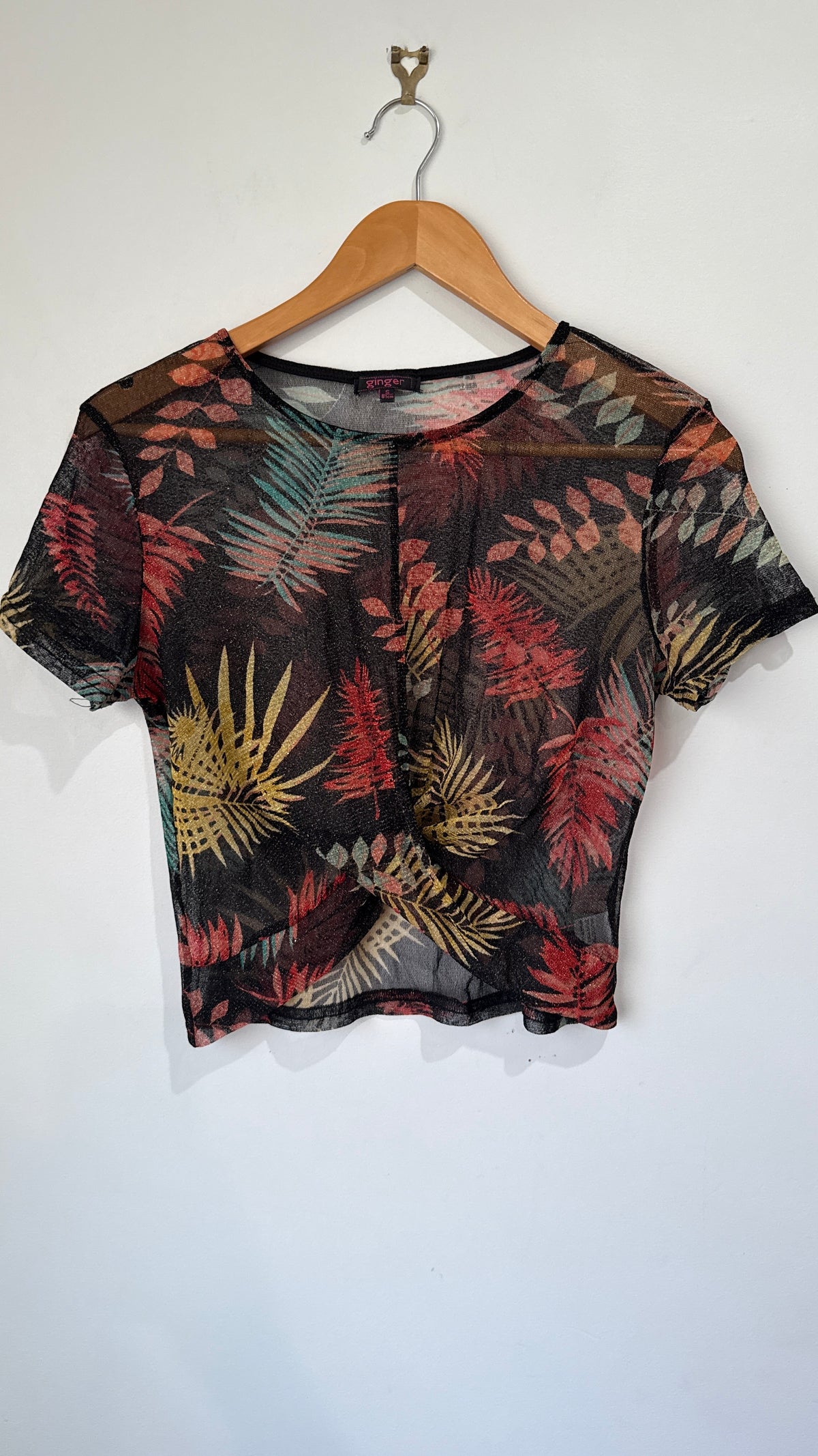 Ginger Semi-sheer Mesh Crop Top Size S | 81cm