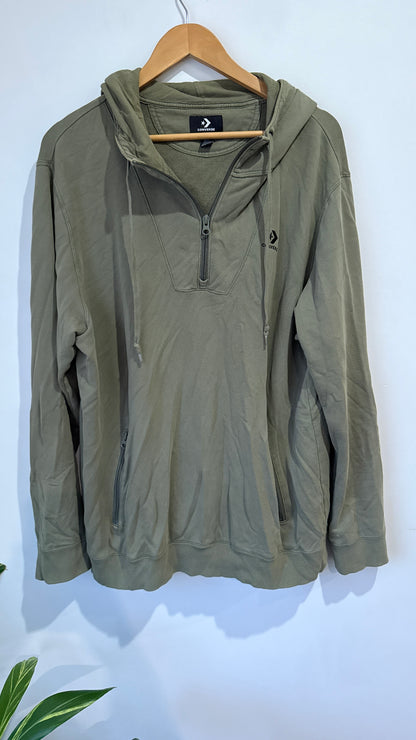 Converse Olive Half Zip Hoodie