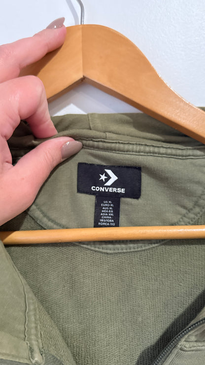Converse Olive Half Zip Hoodie