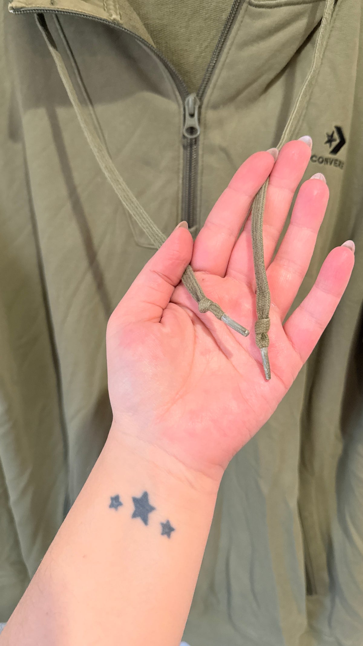 Converse Olive Half Zip Hoodie