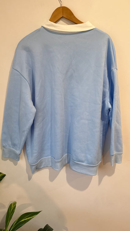 Brand Unknown Size 3XL | U/Arm to U/Arm 70cm New York Collared Sweatshirt