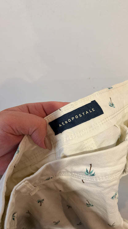 Aeropostale Size 31 | Waist 86cm Palm Tree Print Chino Shorts