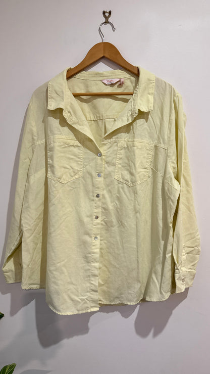 Millers Size 22 Linen Blend Button Front Shirt