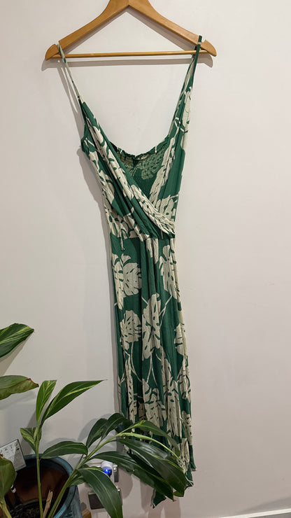 Topshop Size 10 Leaf Print Wrap Dress
