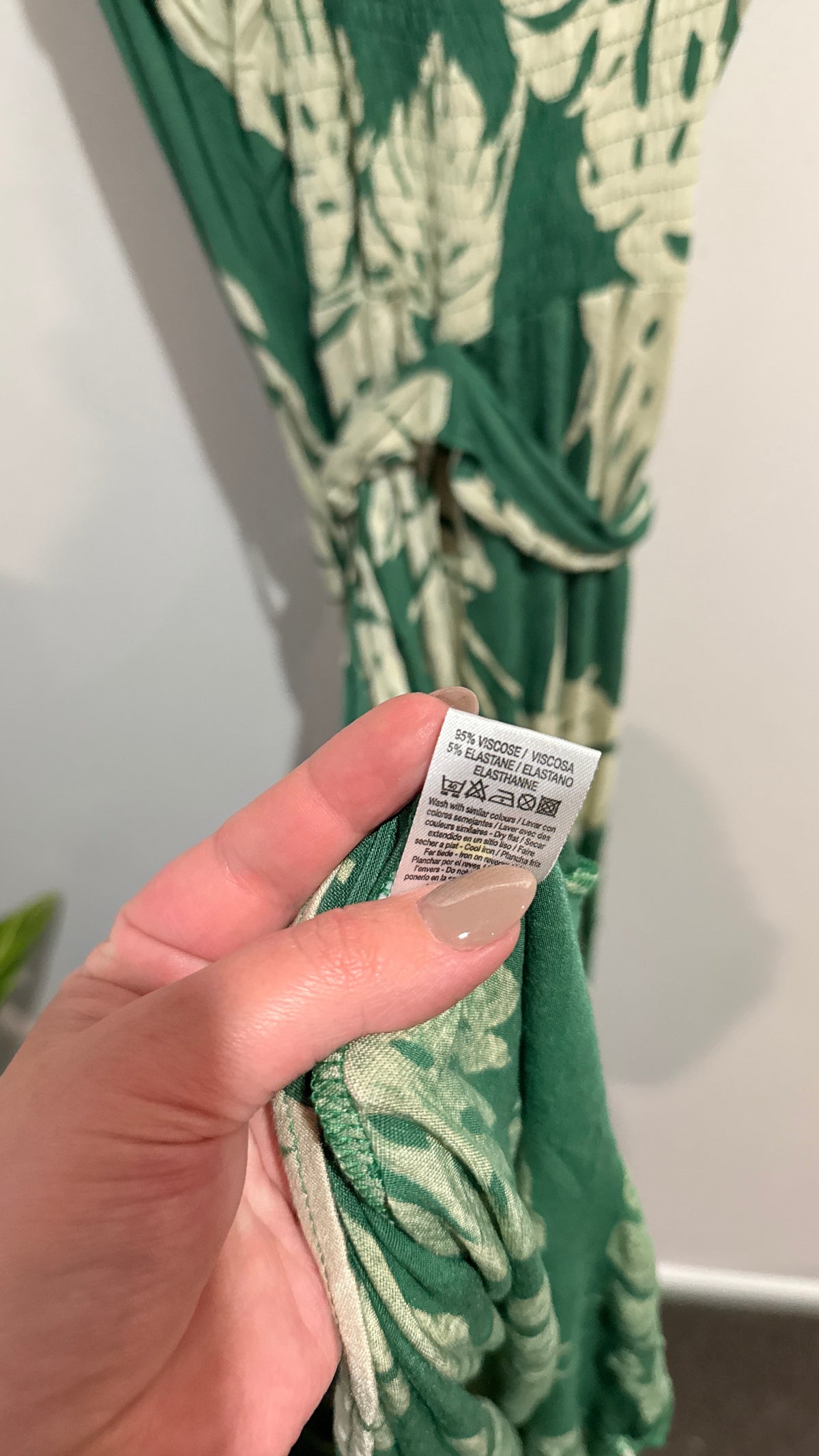 Topshop Size 10 Leaf Print Wrap Dress