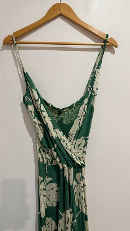Topshop Size 10 Leaf Print Wrap Dress