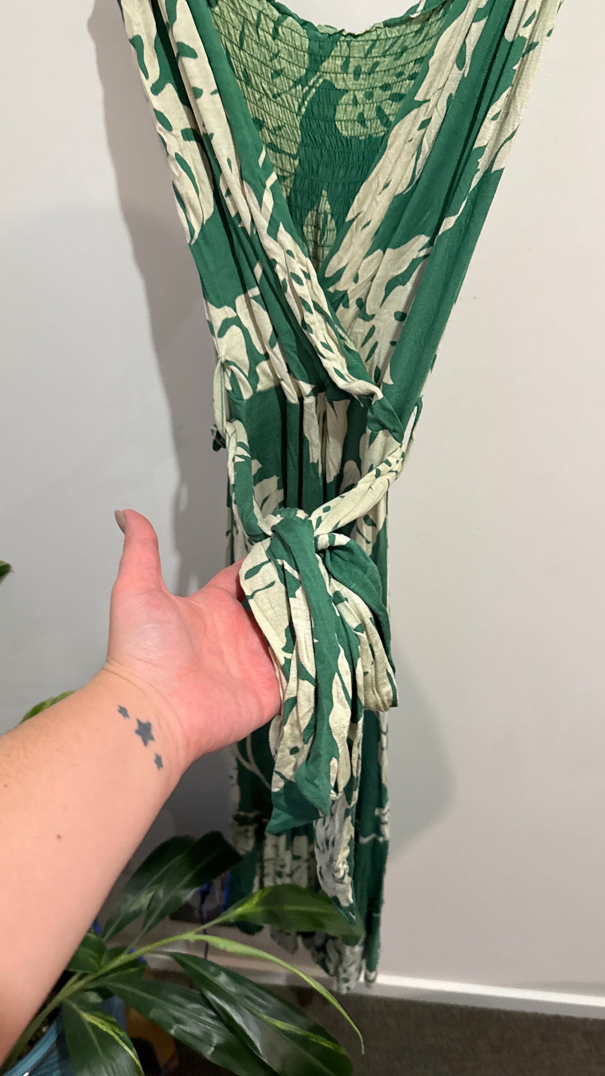 Topshop Size 10 Leaf Print Wrap Dress
