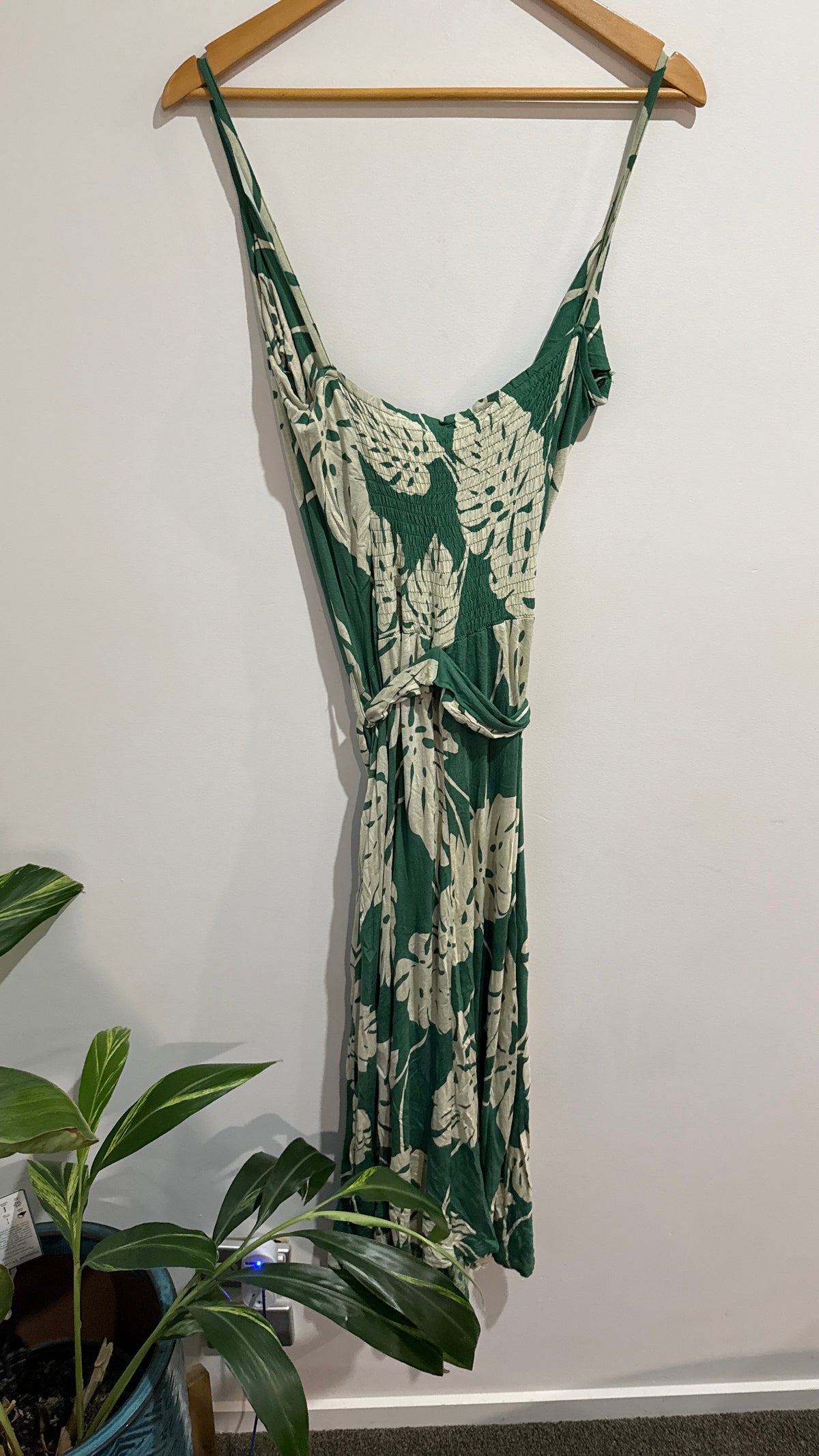 Topshop Size 10 Leaf Print Wrap Dress