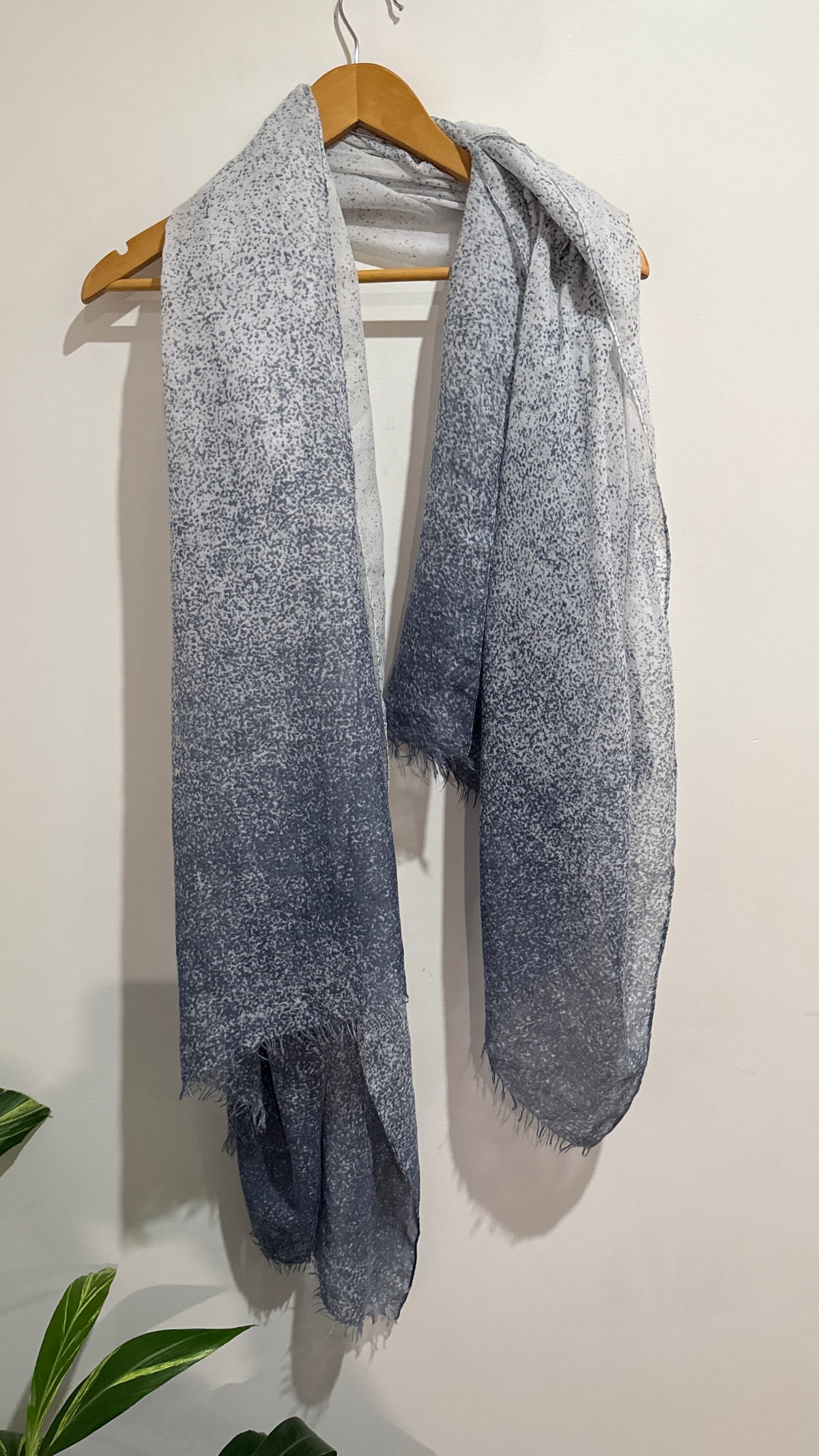 Grey Ombre Speckled Print Scarf