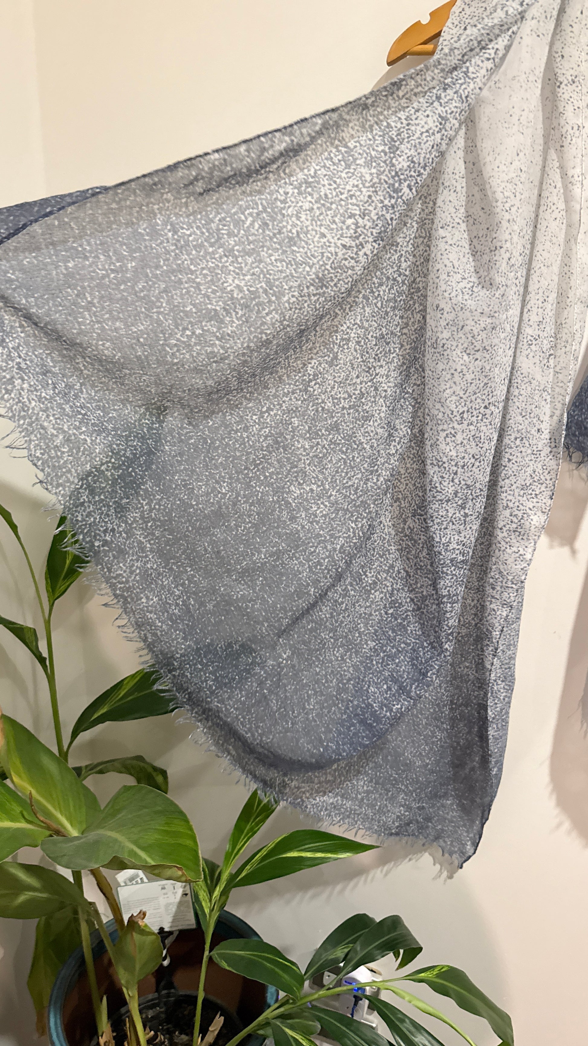 Grey Ombre Speckled Print Scarf