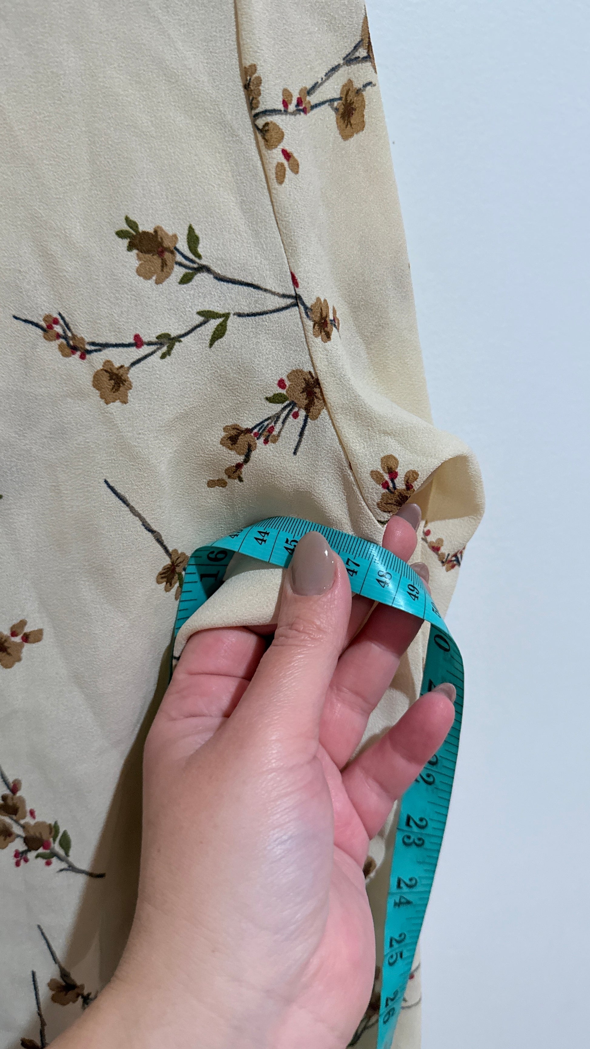 Brand Unknown Size M | U/Arm to U/Arm 47cm  Cherry Blossom Print Blouse
