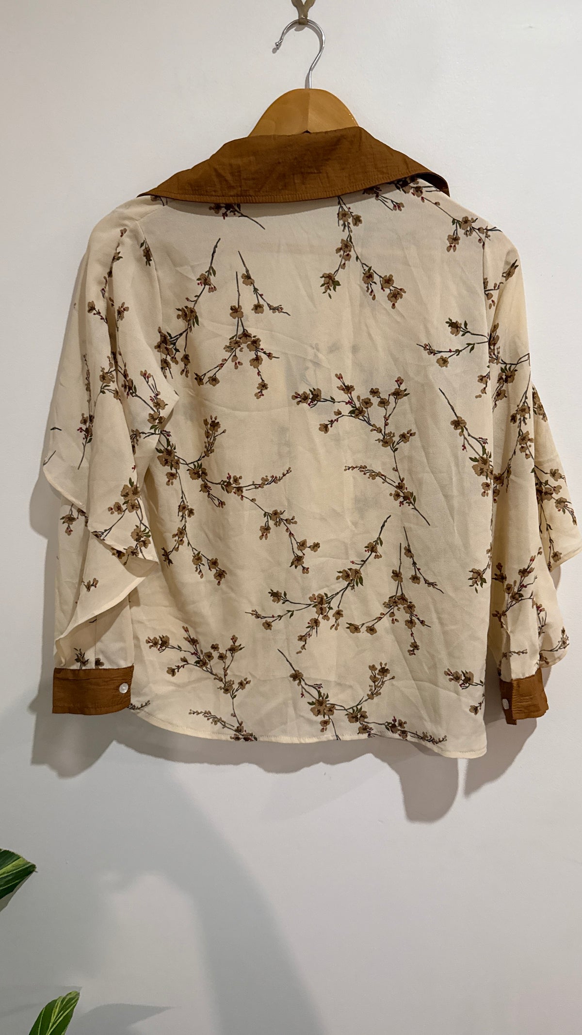 Brand Unknown Size M | U/Arm to U/Arm 47cm  Cherry Blossom Print Blouse