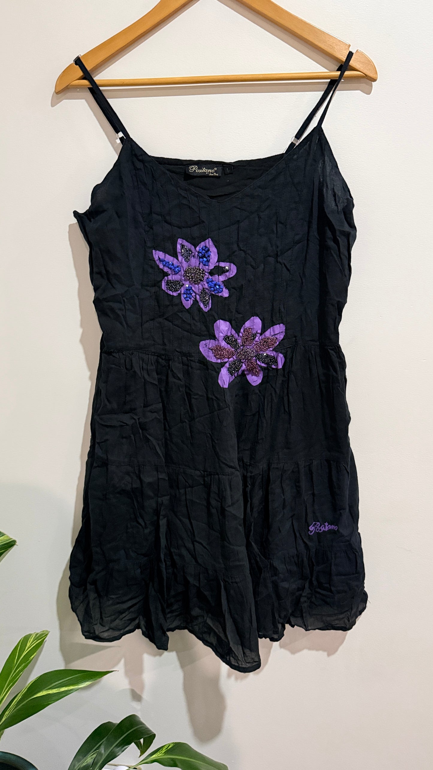 Positano Size L Beaded Flower Sundress