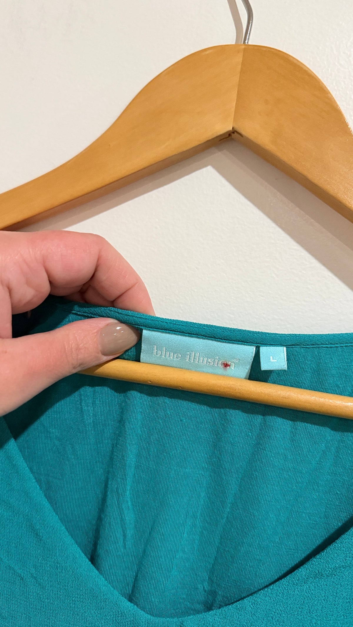 Blueit Teal Flutter Sleeve Top