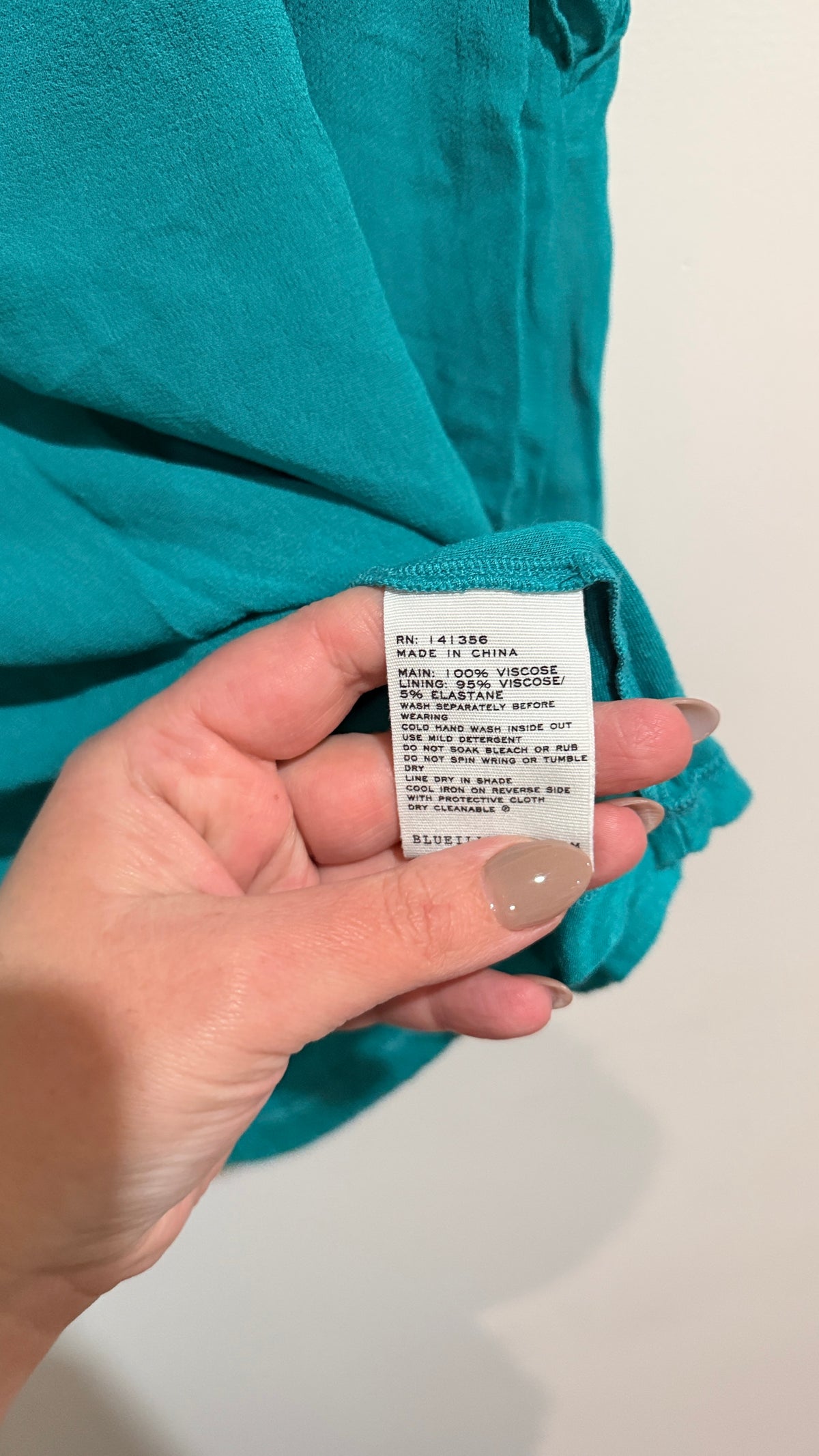 Blueit Teal Flutter Sleeve Top