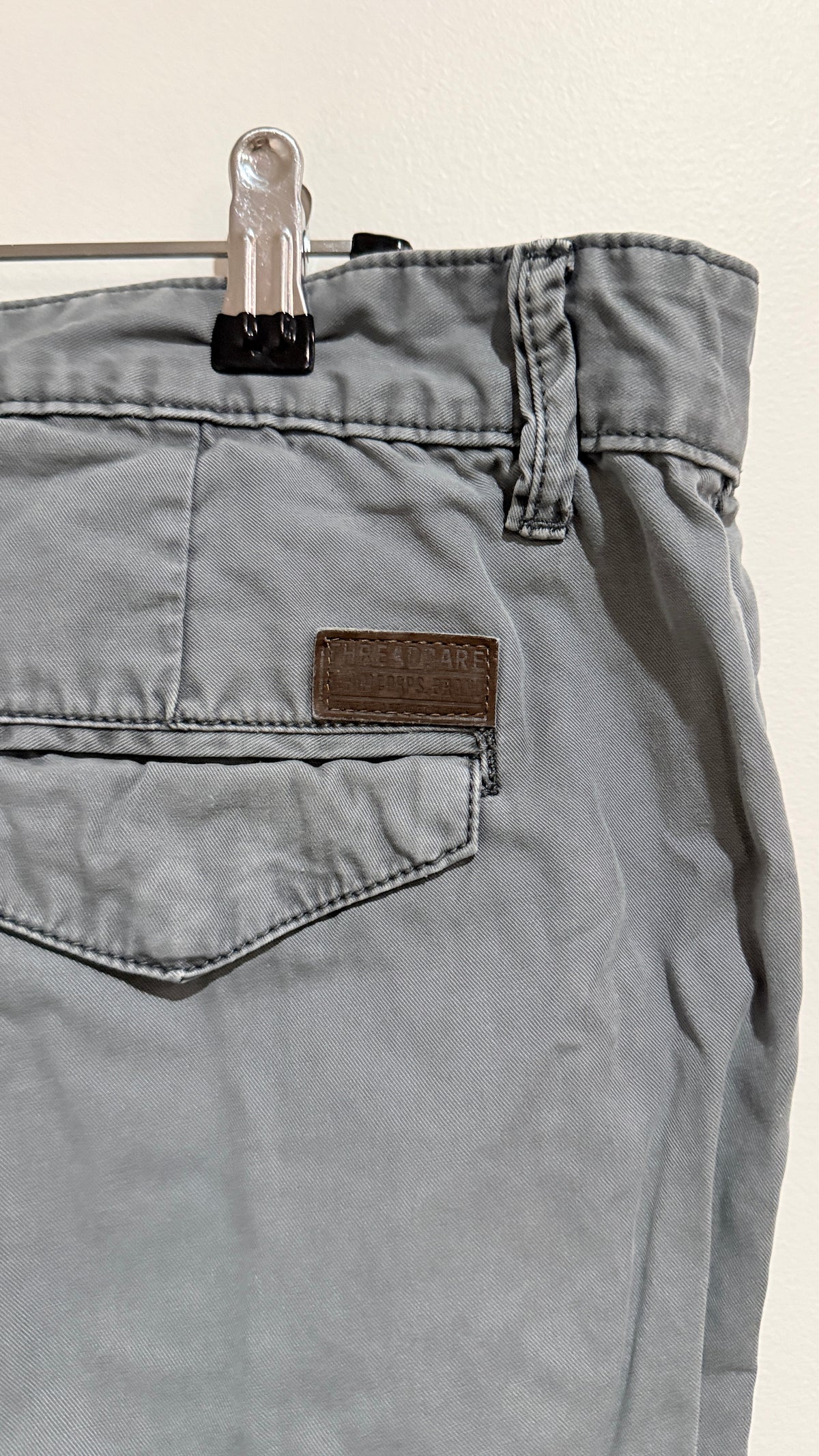 Threadbare Grey Button Fly Chinos - Size 32