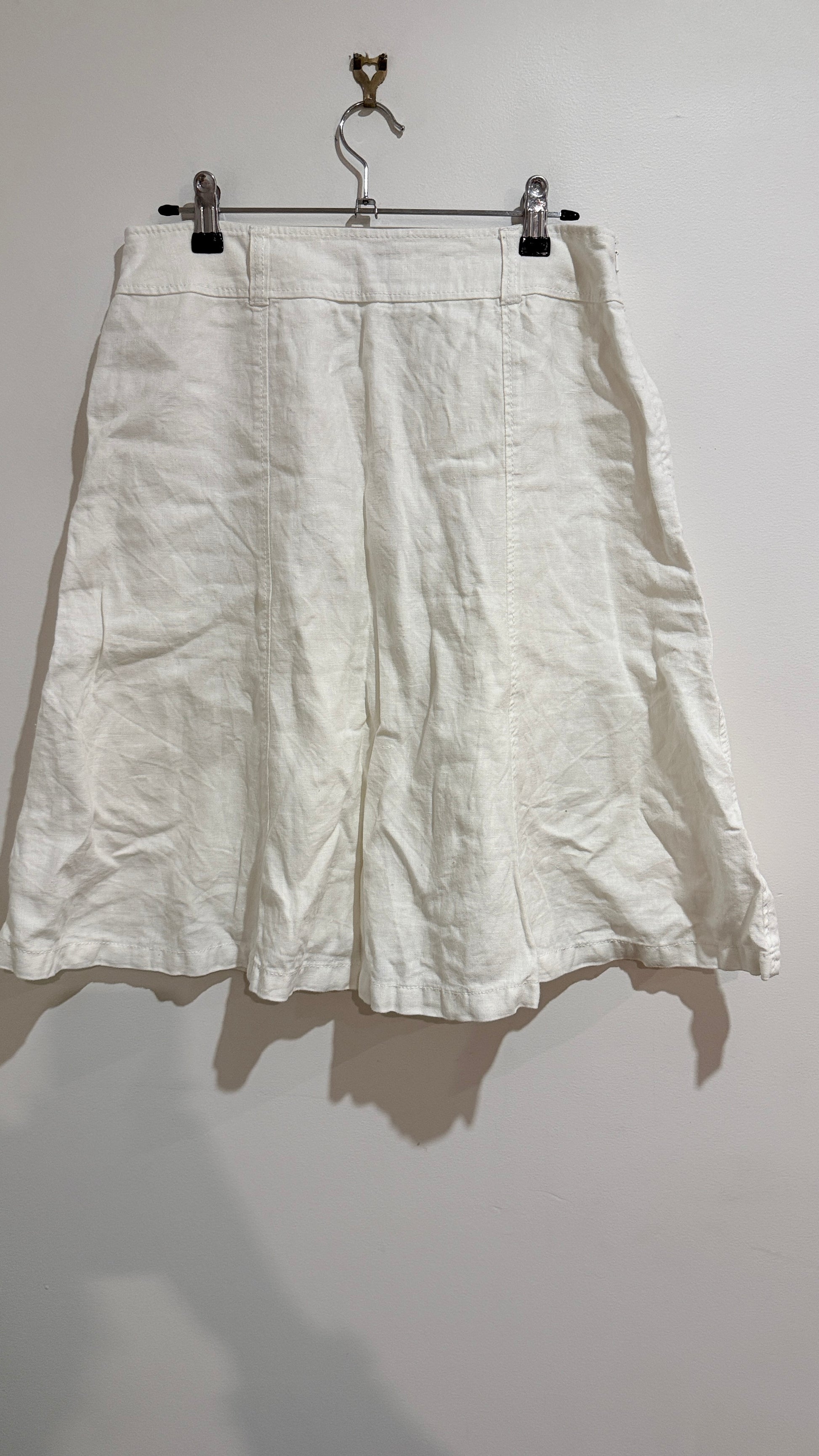 Esprit White Linen Skirt - Size 10