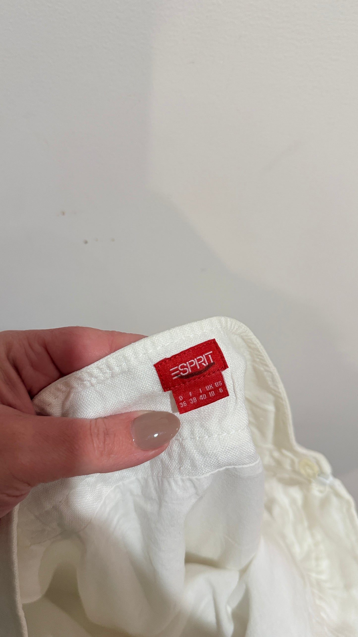 Esprit White Linen Skirt - Size 10