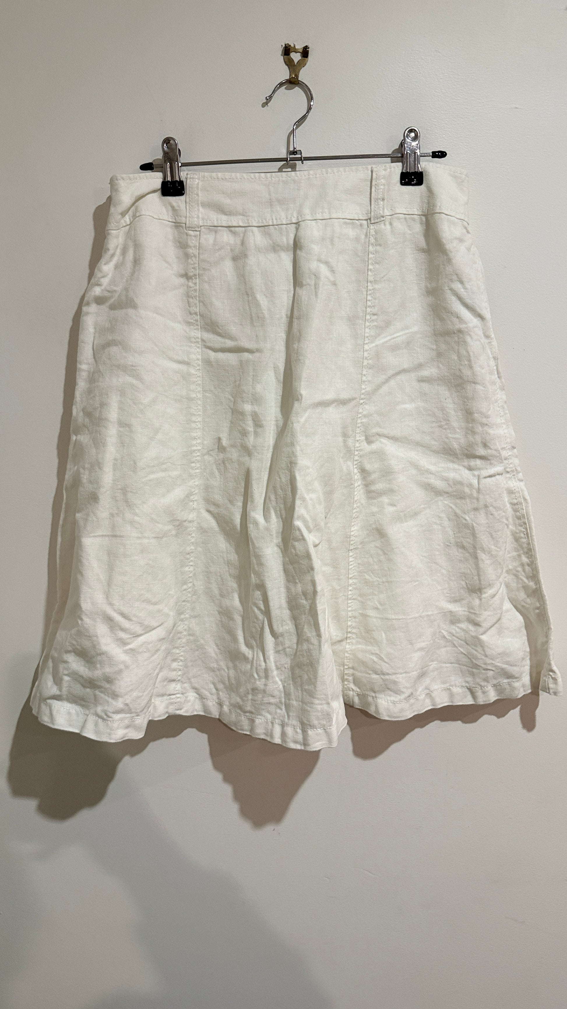 Esprit White Linen Skirt - Size 10