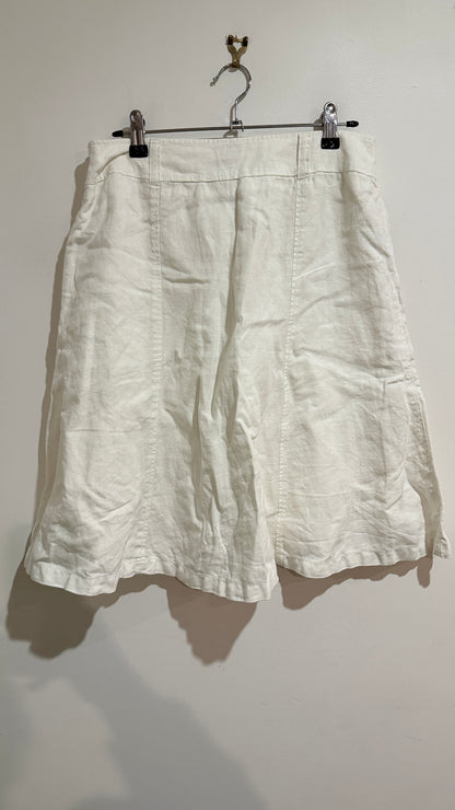 Esprit White Linen Skirt - Size 10