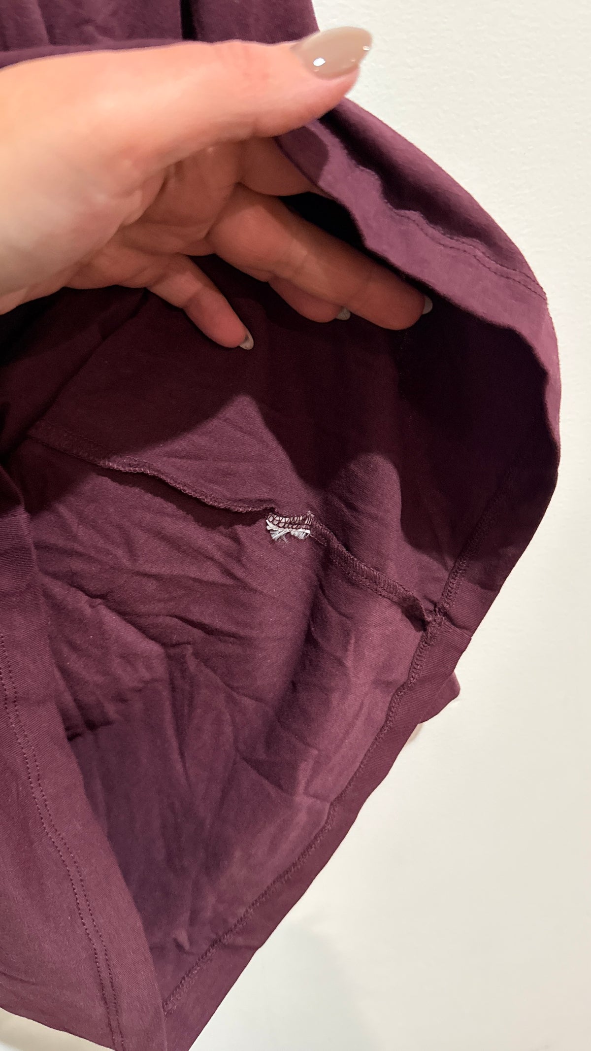 H&H Burgundy V Neck 3/4 Sleeve Top - Size S