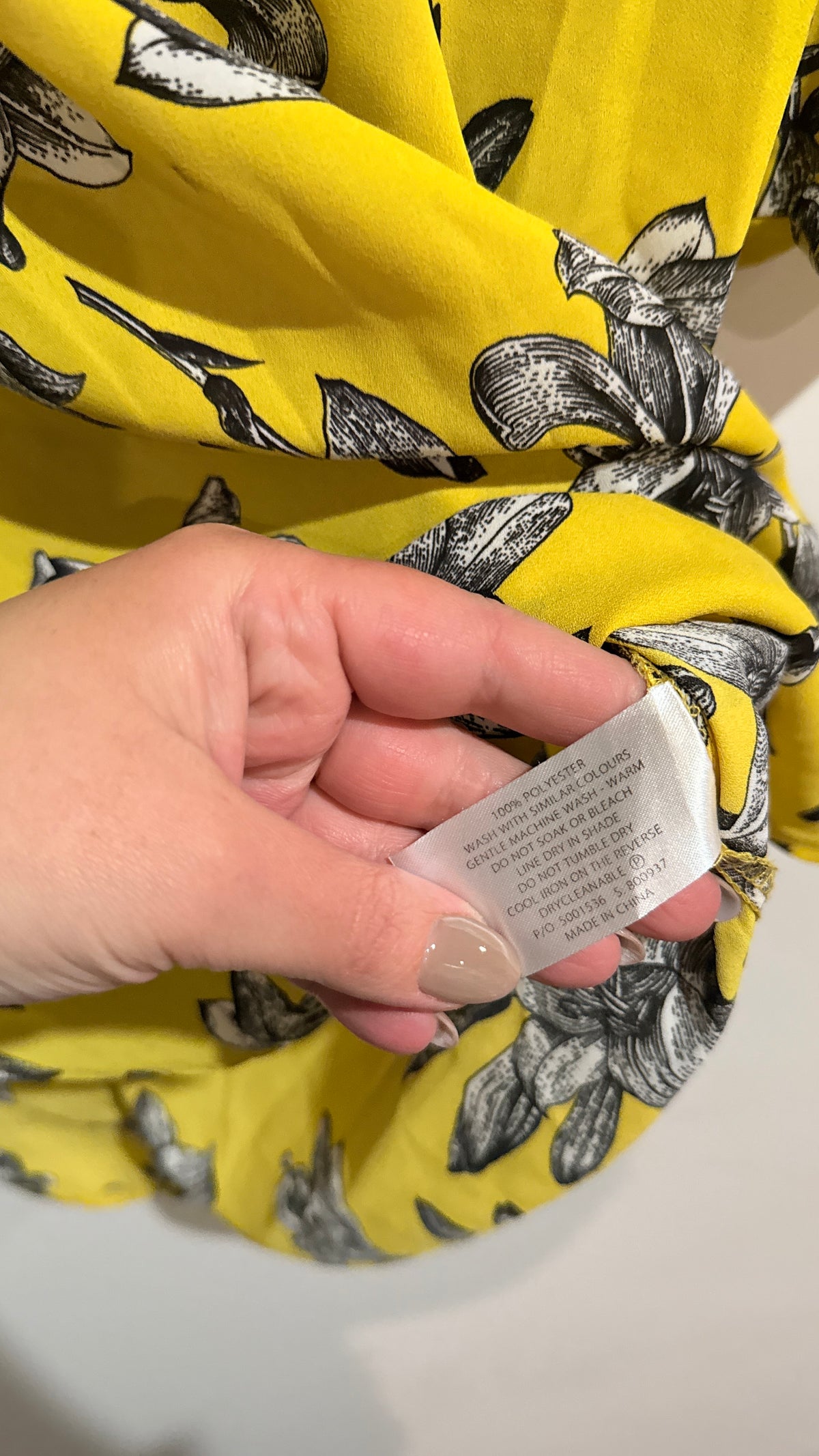 Spirit Yellow Floral Print Top - Size 10