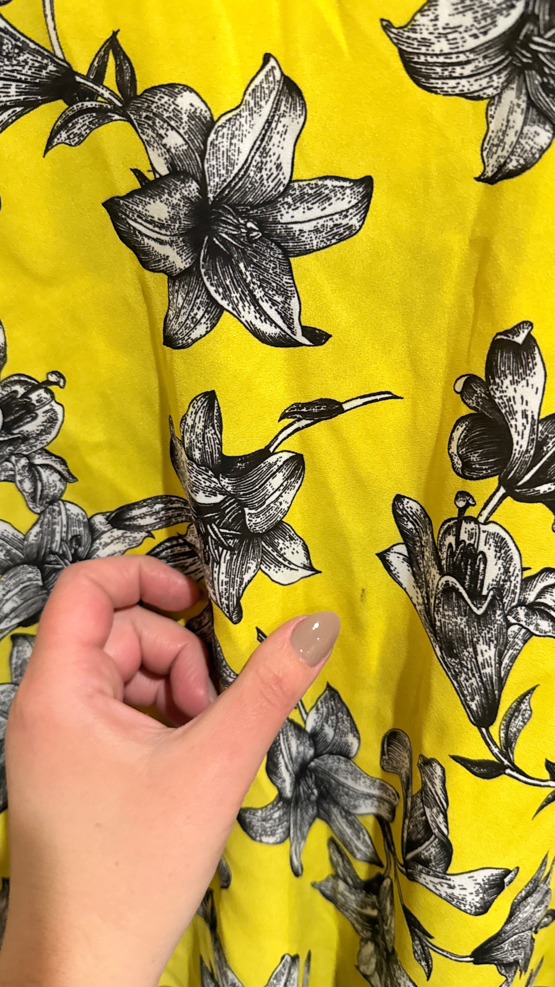 Spirit Yellow Floral Print Top - Size 10