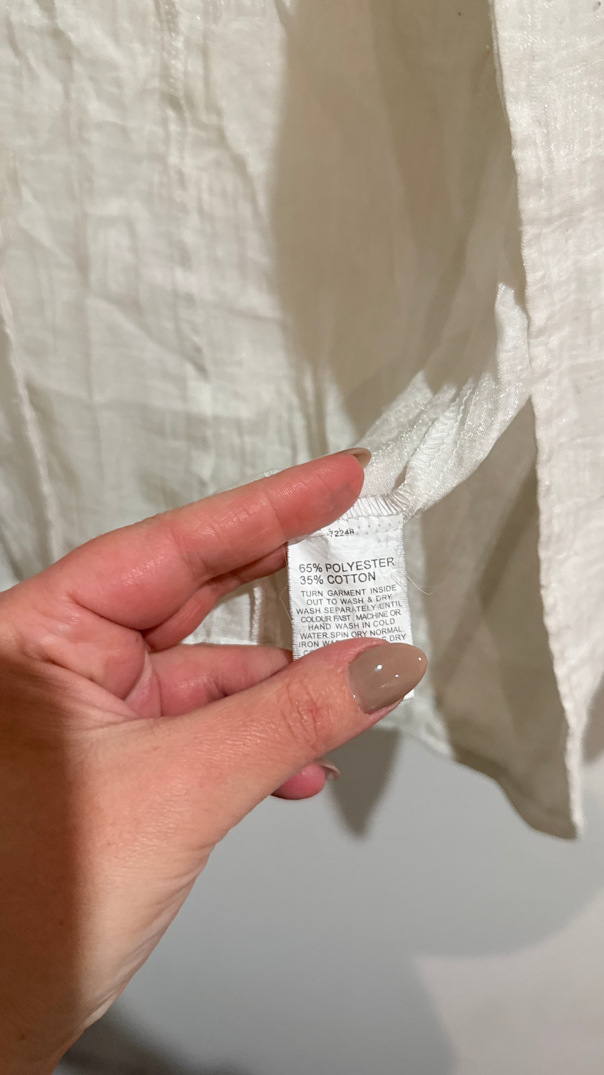 Merric White Cotton Drape Front Jacket - Size 8