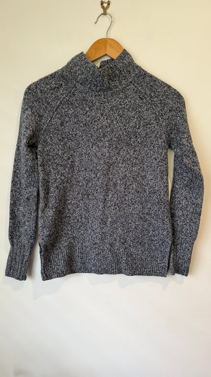 Witchery Grey Marle Cable Knit Turtleneck - Size XXS