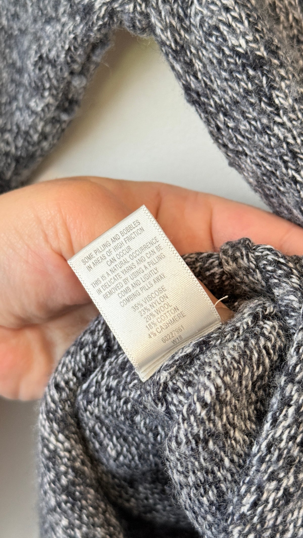 Witchery Grey Marle Cable Knit Turtleneck - Size XXS
