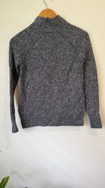 Witchery Grey Marle Cable Knit Turtleneck - Size XXS