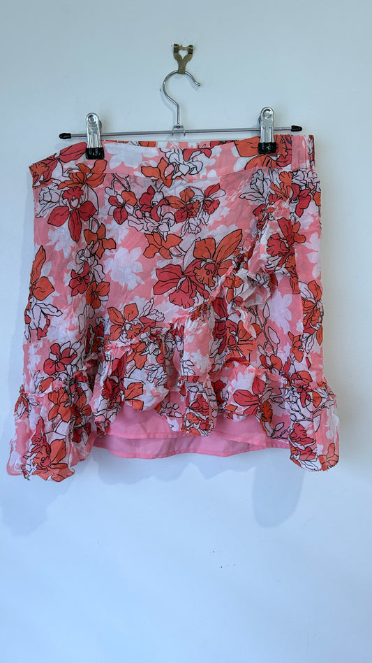 Seed Heritage Pink Floral Mini Skirt - Size 10