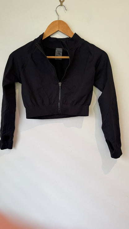 Echt Arise League Black Zip Crop Long Sleeve - Size L (but smaller fit)