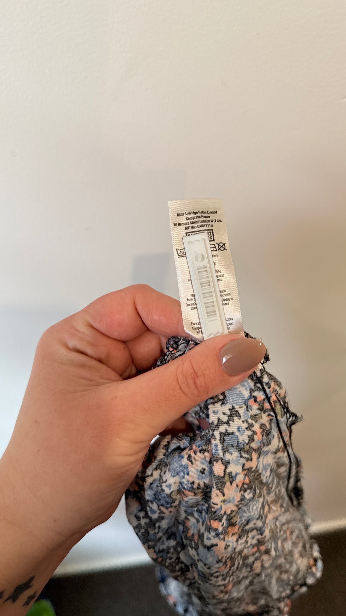 Miss Selfridge Blue Floral Mini Skirt - Size 8