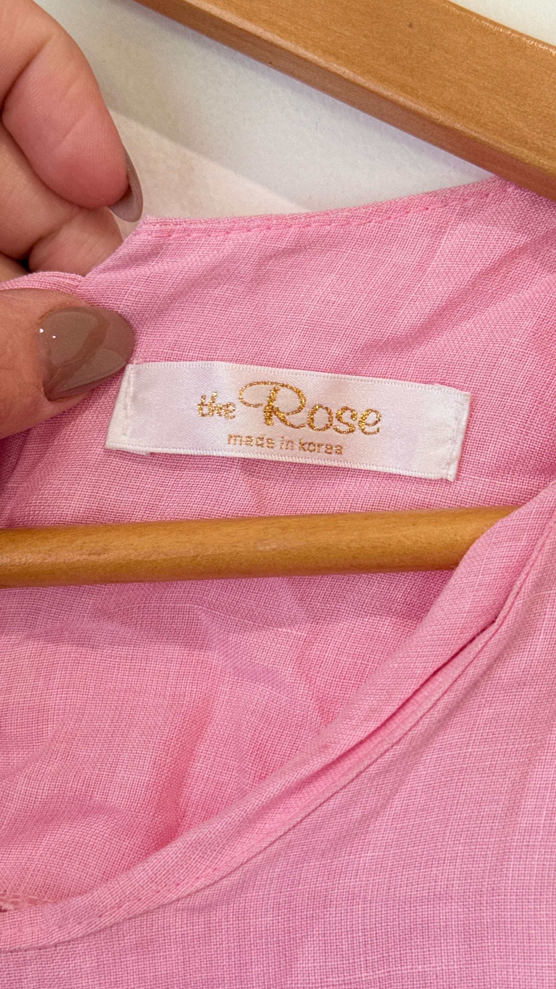 The Rose Pink Ladder Trim Sleeveless Top - 49cm u/arm