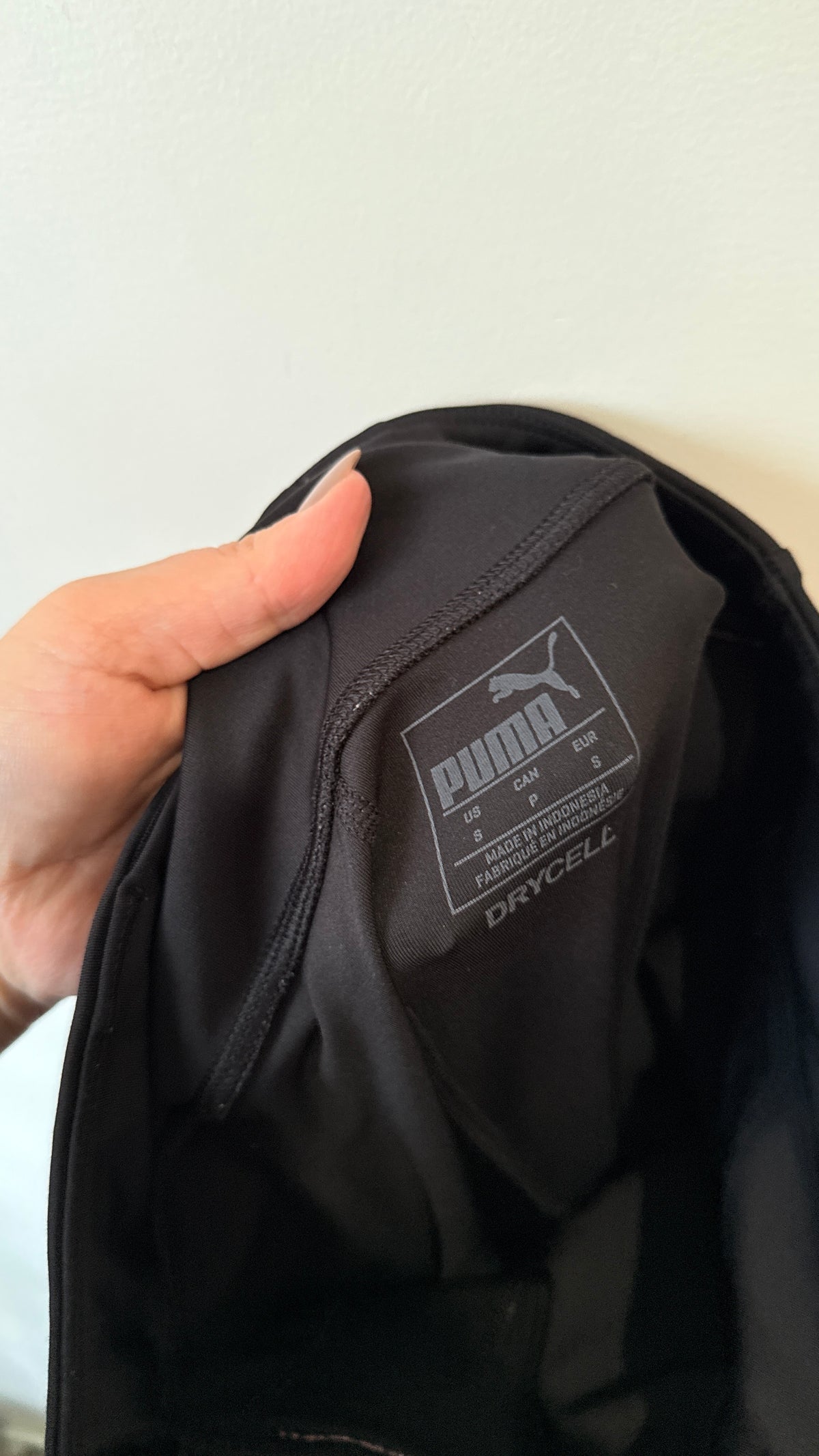 Puma Black Logo Tape Leggings - Size S