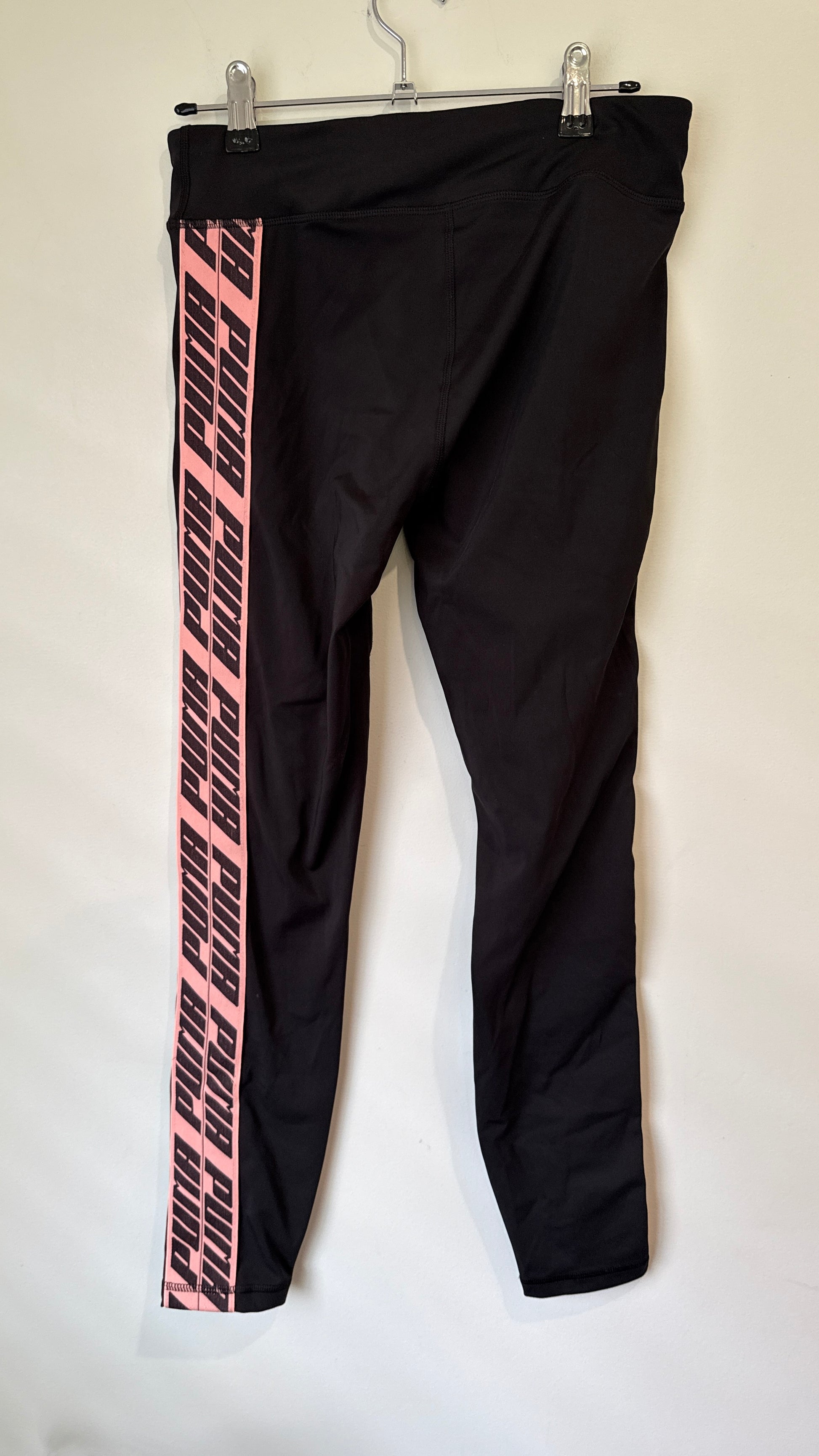 Puma Black Logo Tape Leggings - Size S