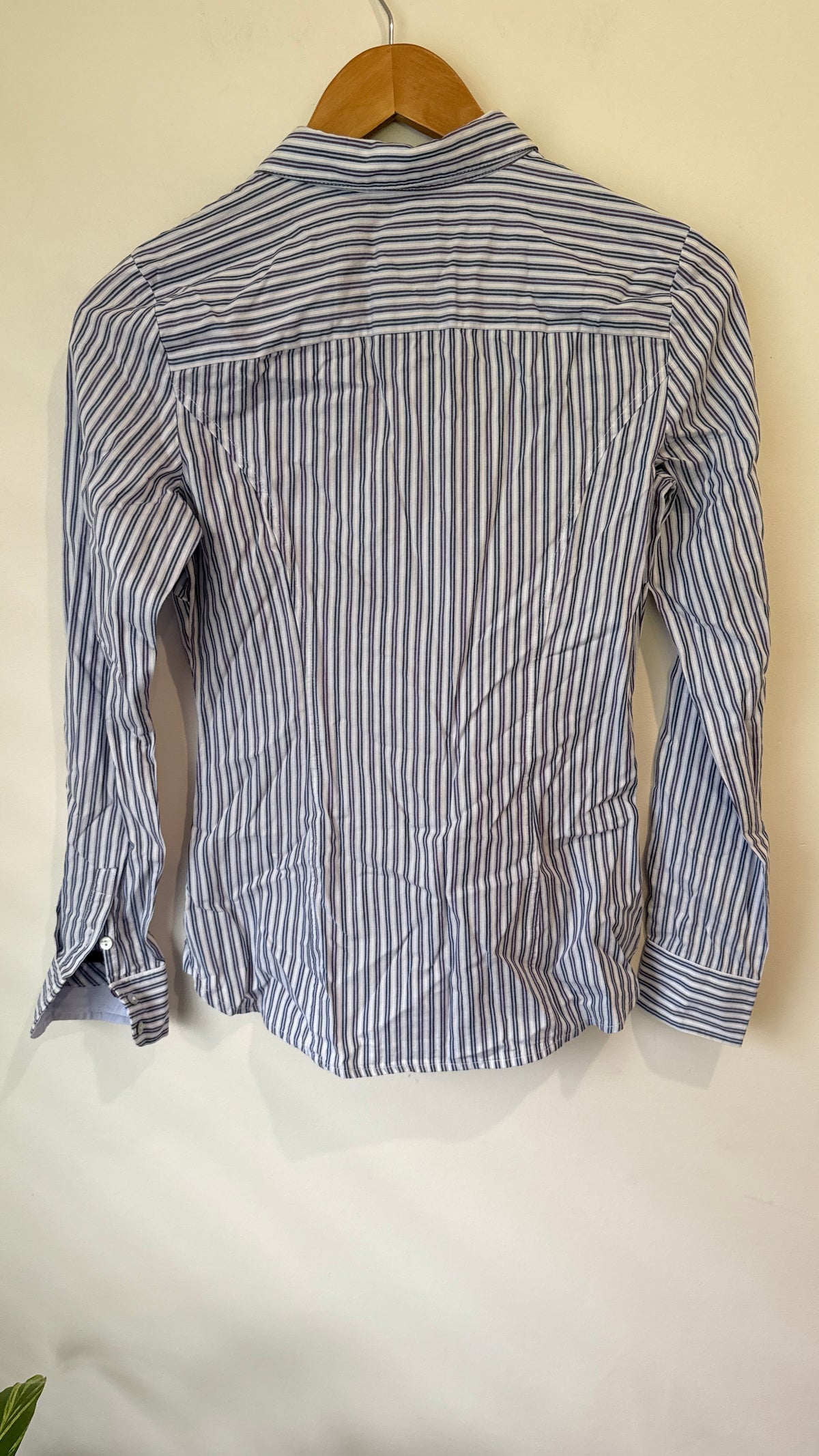 Crew Clothing Co Blue Striped Shirt - Size 6