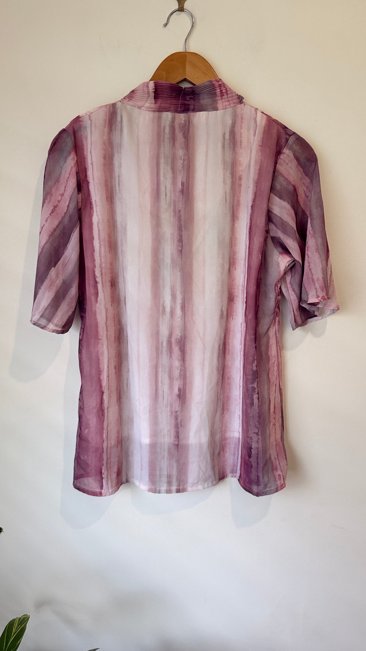 Pink Niine Watercolour Short Sleeve Shirt - Size 2XL