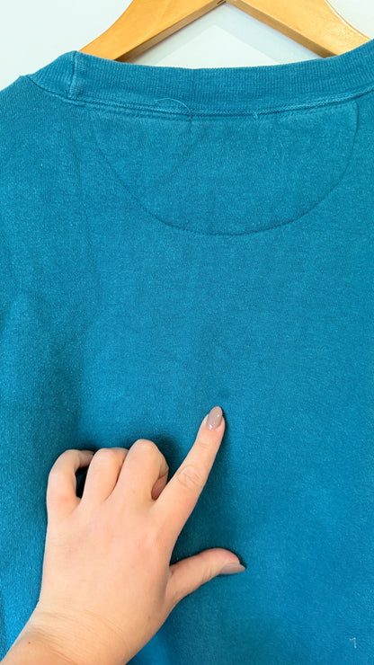 Teal LUV Print Sweatshirt - 62cm u/arm