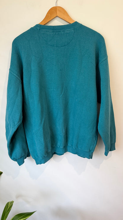 Teal LUV Print Sweatshirt - 62cm u/arm