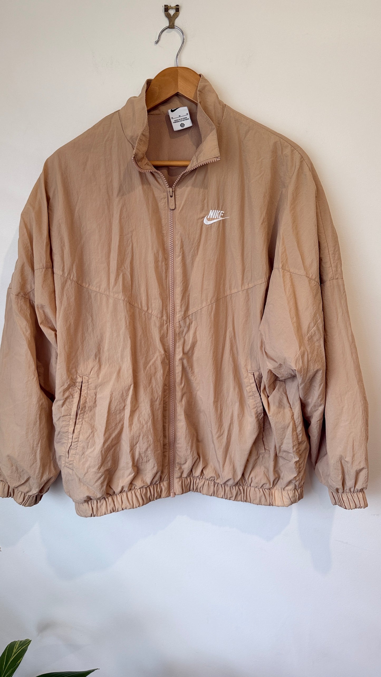 Nike Tan Windbreaker Jacket - Size M