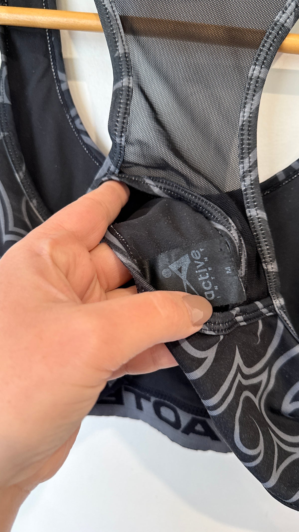 Active Intent Black Aotearoa Print Sports Bra - Size M