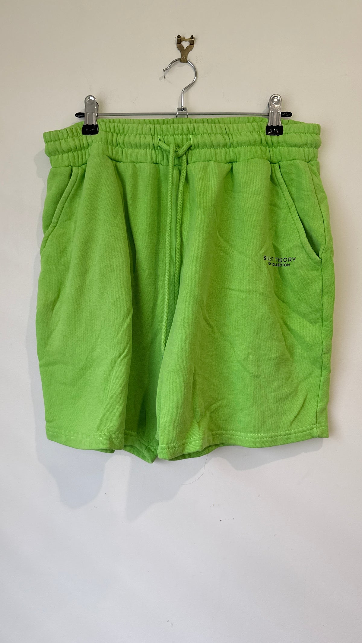 Silent Theory Lime Green Sweat Shorts - Size L